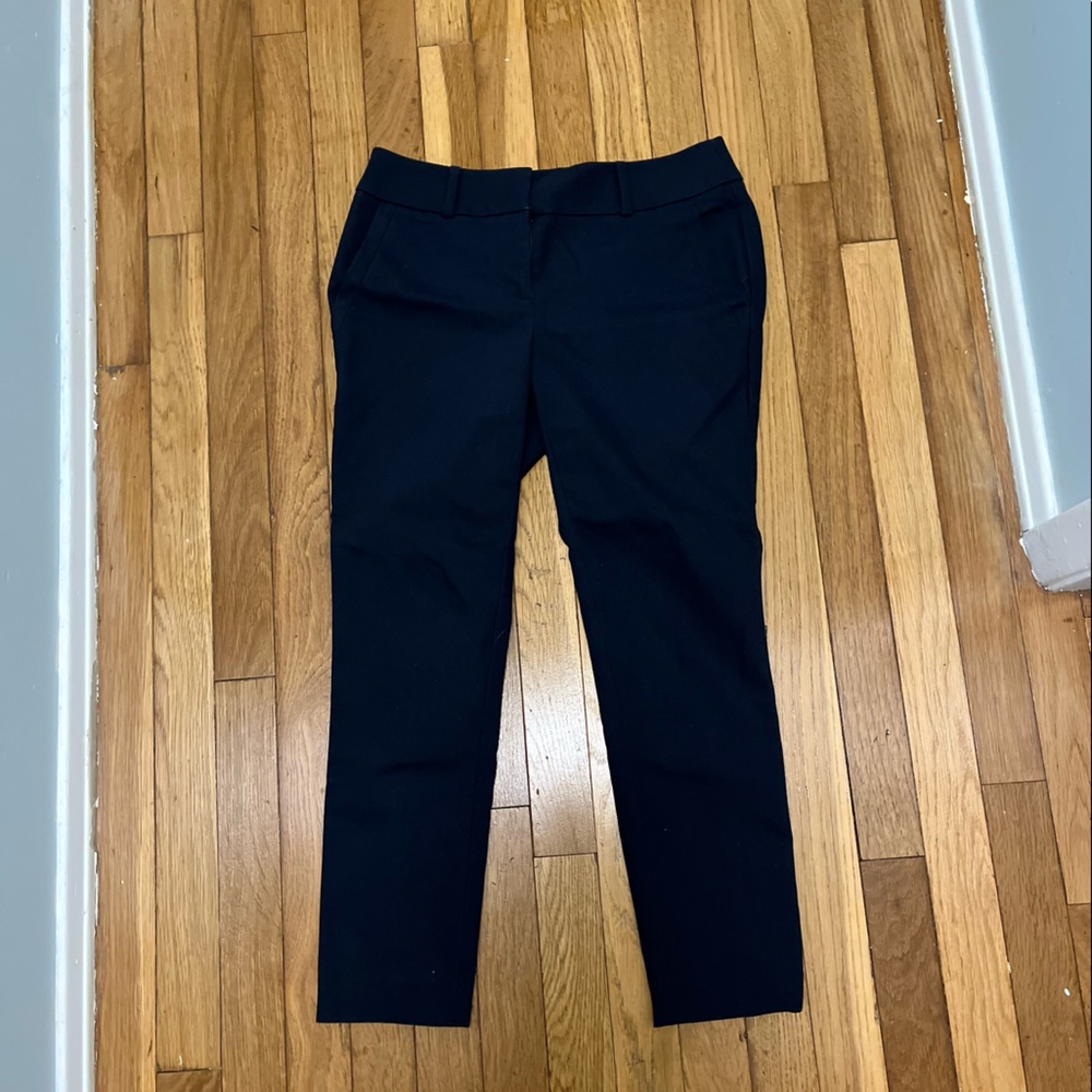 Navy Ann Loft skinny ankle pants